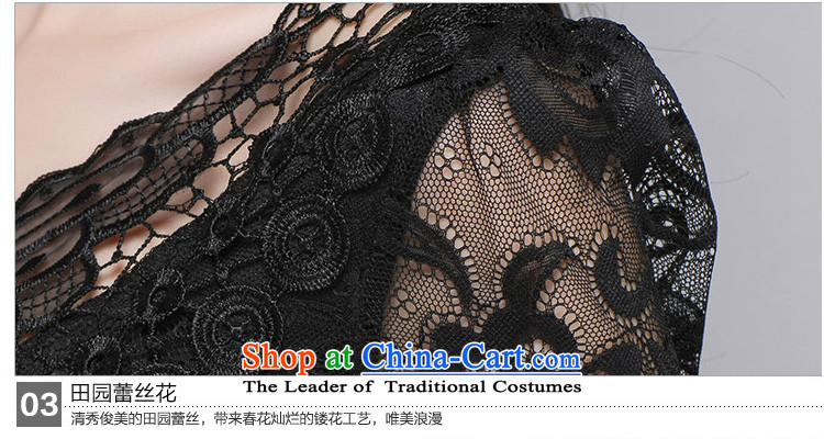 The new maximum code 1378#2015 female Lace up Korean version of V-neck in Sau San gauze long-sleeved shirt engraving forming the black L picture, prices, brand platters! The elections are supplied in the national character of distribution, so action, buy now enjoy more preferential! As soon as possible.