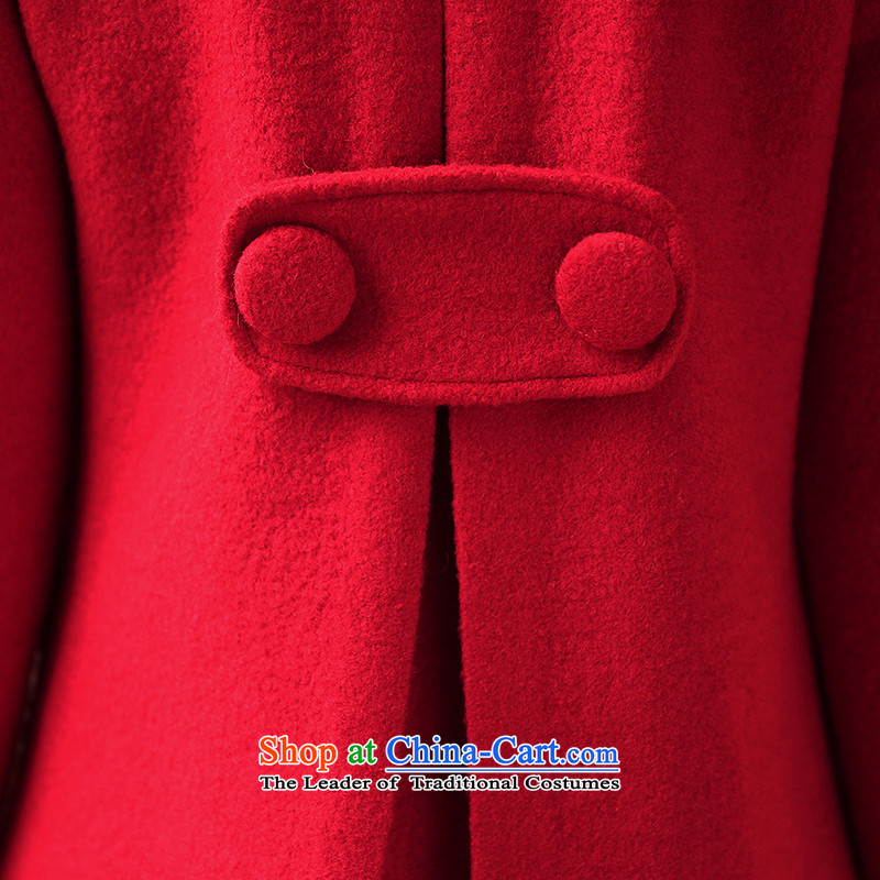 For autumn and winter 2015-heung-new ladies hair? Jacket Korean fashion Sau San single row in the medium to long term, detained stylish temperament gross? overcoat honey is child-care-XL, red (QIAOXIANGER) , , , shopping on the Internet