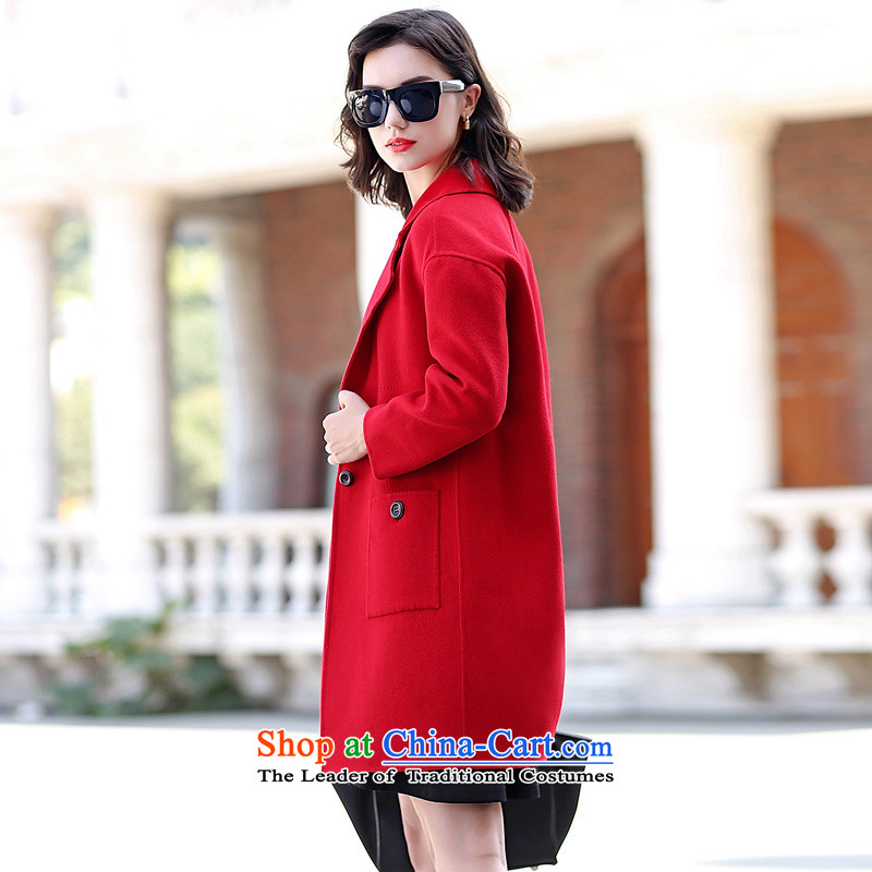 Ho Pui 2015 Autumn new gross? jacket red cloak coats that long double-side woolen coat RED M Ho Pei (lanpei) , , , shopping on the Internet