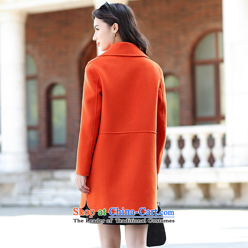 In the autumn of 2015, the new Pei candy colored sided flannel woolen coat the auricle of the girl-straight hair? jacket orange , L Ho Pei (lanpei) , , , shopping on the Internet