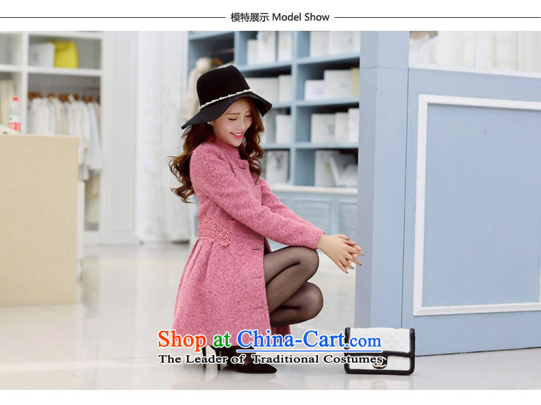 Sin has new 2015 Fall/Winter Collections Korean wool coat female students in this long hair for a wool coat female fruit green                     M picture, prices, brand platters! The elections are supplied in the national character of distribution, so action, buy now enjoy more preferential! As soon as possible.