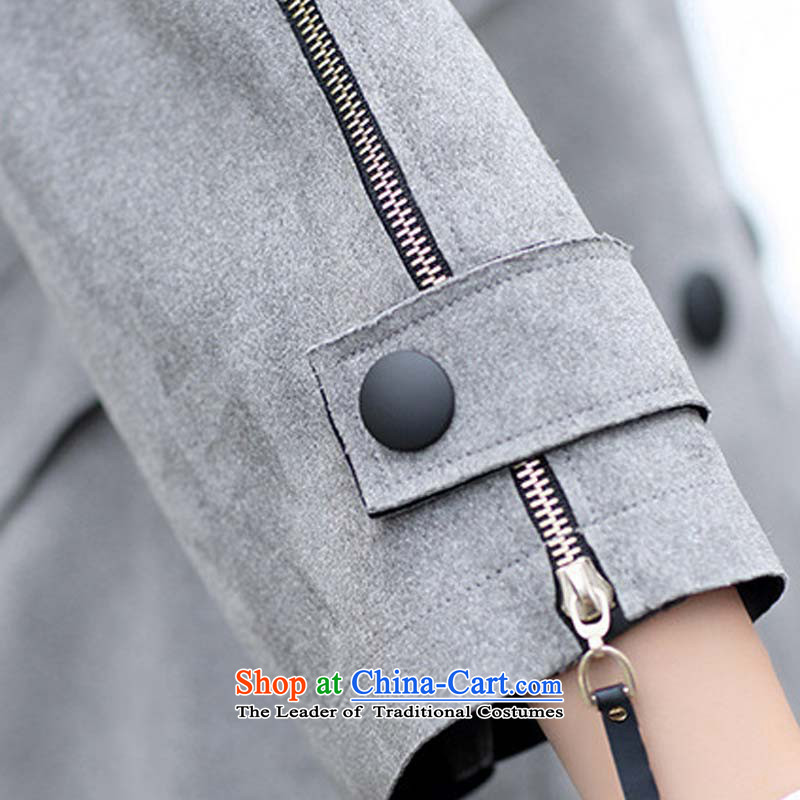 1368#2015 autumn and winter new Korean version of liberal fashion gray jacket , L, Zhou Yi Yan Shopping on the Internet has been pressed.