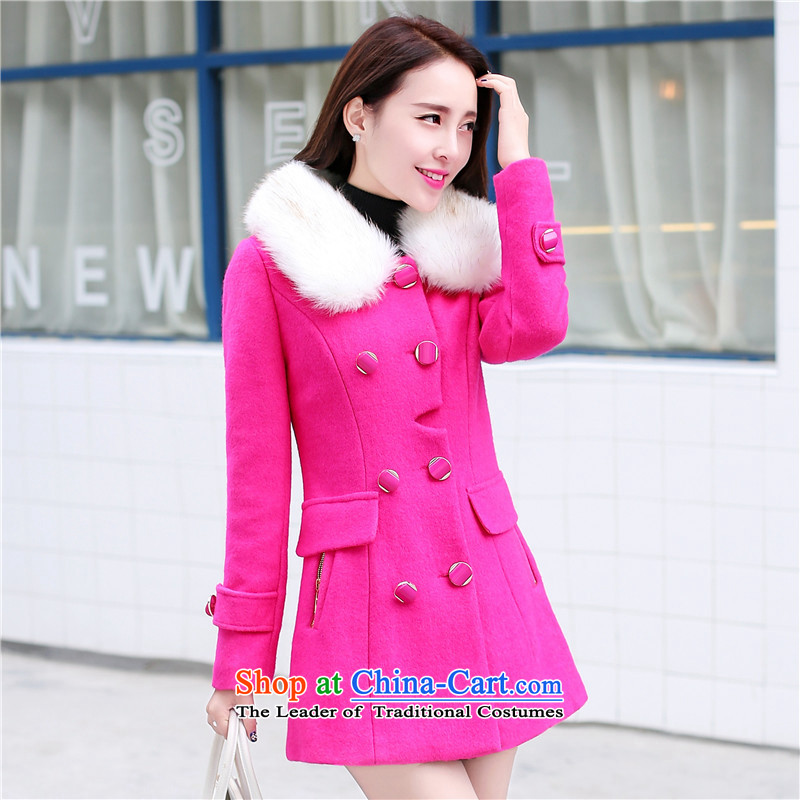 The Autumn Breeze Autumn Breeze 2015 autumn and winter new Korean video and slender of Sau San? female wool coat is coat with gross for Connie sub-jacket in red autumn breeze , , , M shopping on the Internet