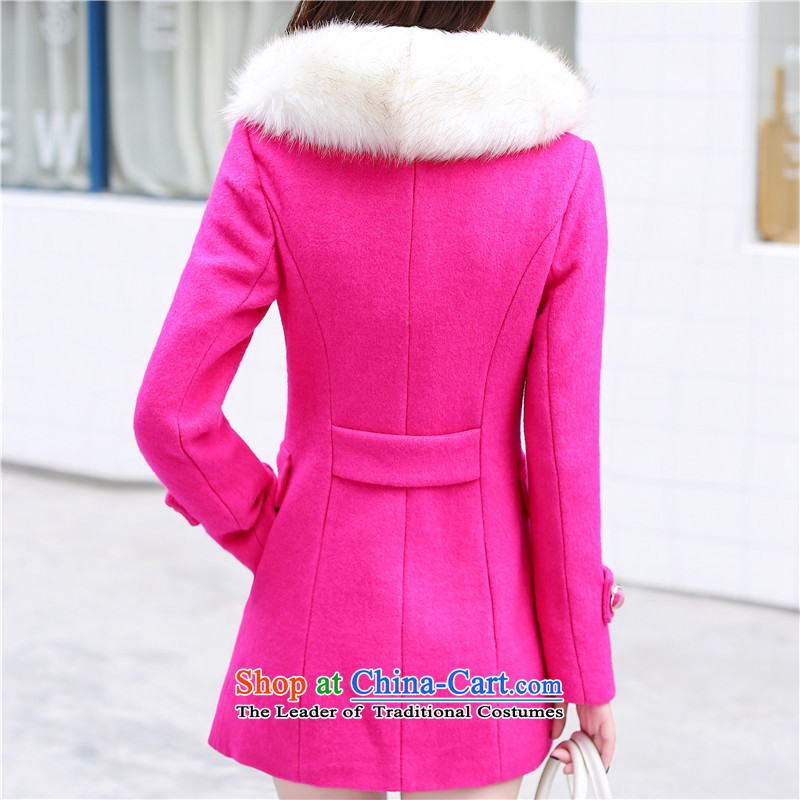 The Autumn Breeze Autumn Breeze 2015 autumn and winter new Korean video and slender of Sau San? female wool coat is coat with gross for Connie sub-jacket in red autumn breeze , , , M shopping on the Internet