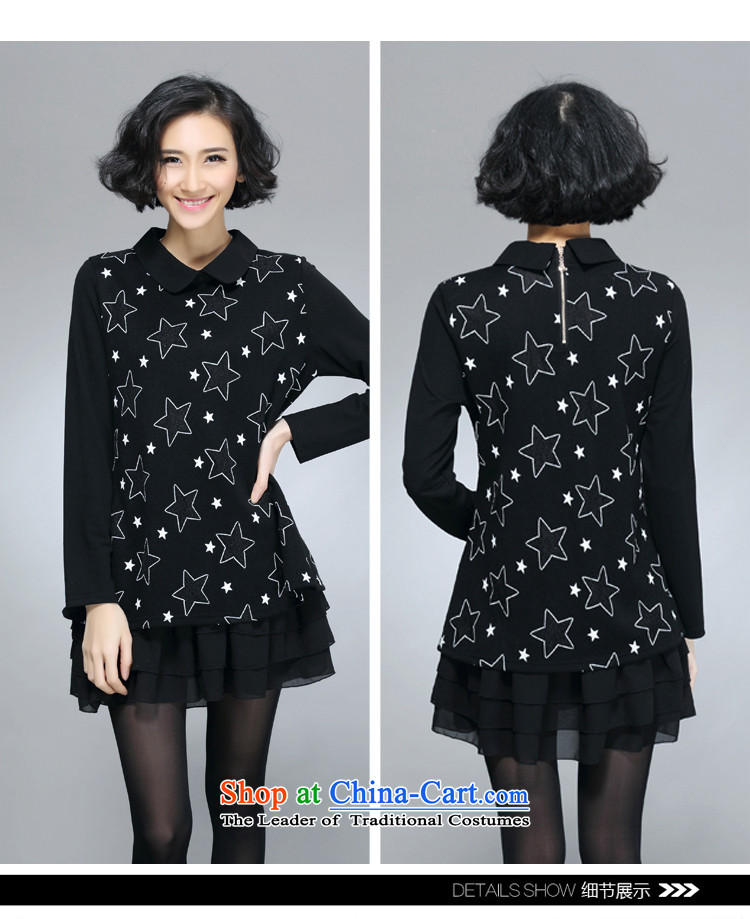 The autumn 2015 new Zz&ff won 200 catties thick mm trendy code women loose video thin long-sleeved dresses 6011 Black large number of pictures, prices, XXL brand platters! The elections are supplied in the national character of distribution, so action, buy now enjoy more preferential! As soon as possible.