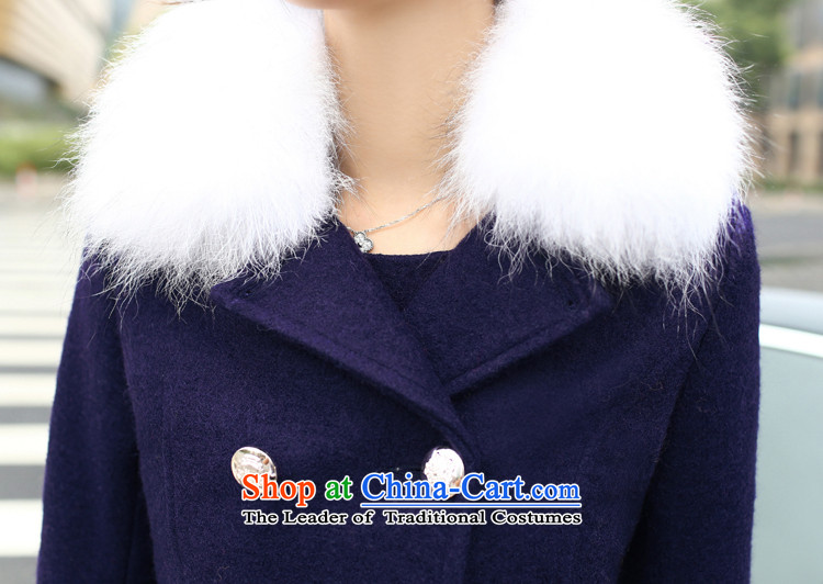 Mrs 2015 autumn and winter so the new Korean fashion gross? dress jacket two kits? coats female breast gross graphics with thin hair for navy L picture, prices, brand platters! The elections are supplied in the national character of distribution, so action, buy now enjoy more preferential! As soon as possible.