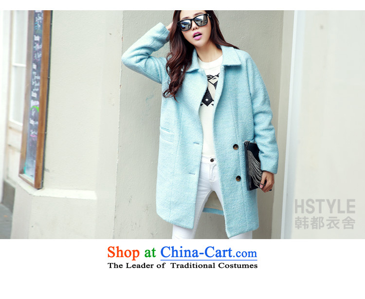 Korea has the Korean version of the Dag Hammarskjöld yi 2015 winter clothing new products for women and two-tone youth in pure color relaxd long jacket OR4064 gross? restaurant Blue-violet S picture, prices, brand platters! The elections are supplied in the national character of distribution, so action, buy now enjoy more preferential! As soon as possible.