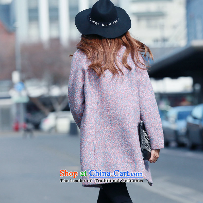 Korea has the Korean version of the Dag Hammarskjöld yi 2015 winter clothing new products for women and two-tone youth in pure color relaxd long jacket OR4064 gross? restaurant Blue-violet , Korea has Yi Homes , , , shopping on the Internet