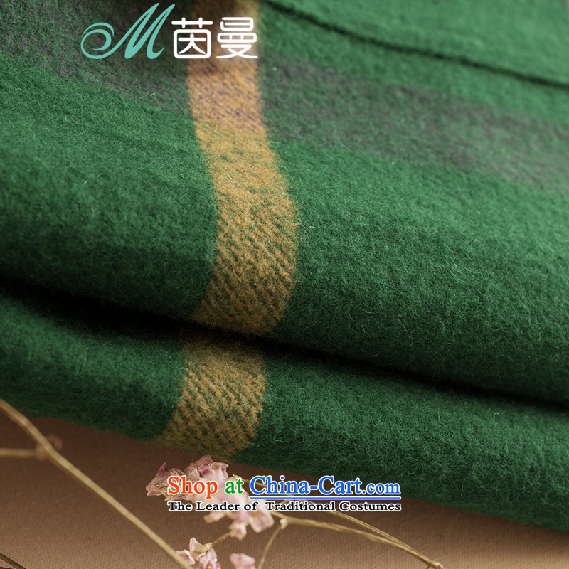 Athena Chu Load New Cayman 2015) grid lap long coats)??- 8533210368 (female coats Xian Zong green S, Athena Chu (INMAN, DIRECTOR) , , , shopping on the Internet