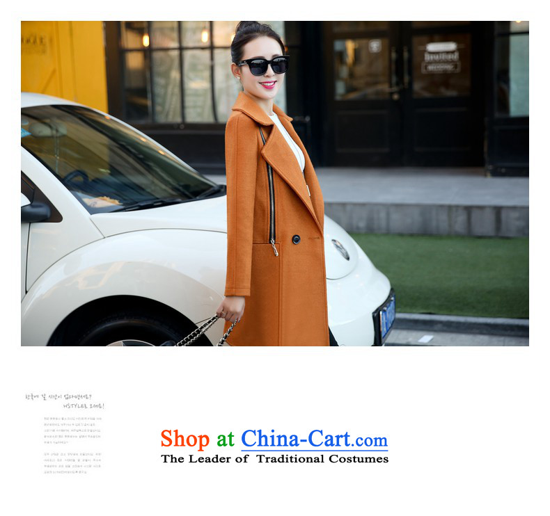 The About Sin Yi coats female 2015 Fall/Winter Collections New Women's jacket Korean in Sau San long Ms. pure color black overcoat. Gross? M picture, prices, brand platters! The elections are supplied in the national character of distribution, so action, buy now enjoy more preferential! As soon as possible.