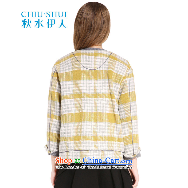 Chaplain who winter clothing new women's stylish plaid in a long yellow jacket coat 160/84A/M., chaplain who has been pressed shopping on the Internet