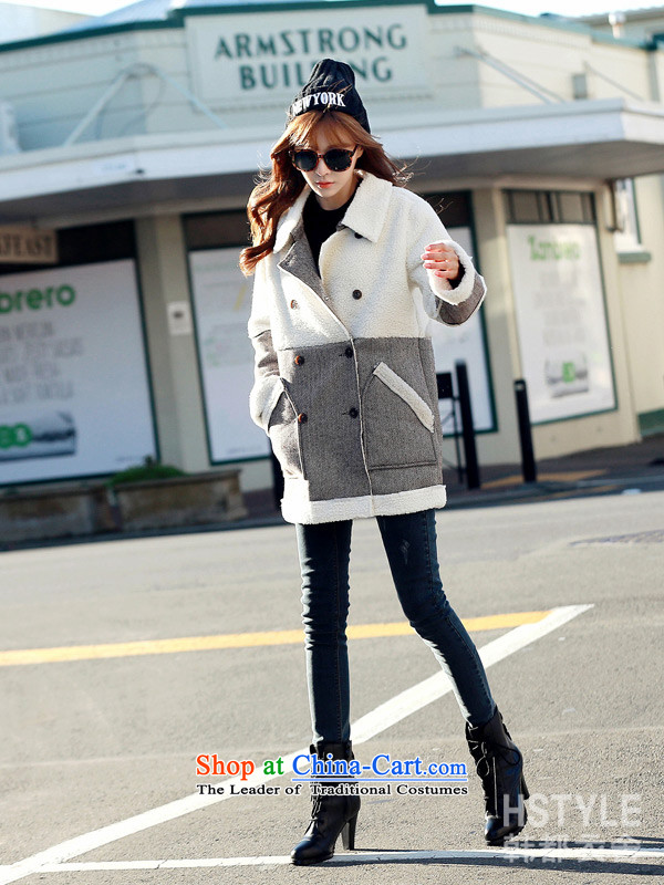 Korea has the Korean version of the Dag Hammarskjöld yi 2015 winter clothing new products in the women's long stitching straight jacket NJ5060?(2) gross m White M picture, prices, brand platters! The elections are supplied in the national character of distribution, so action, buy now enjoy more preferential! As soon as possible.
