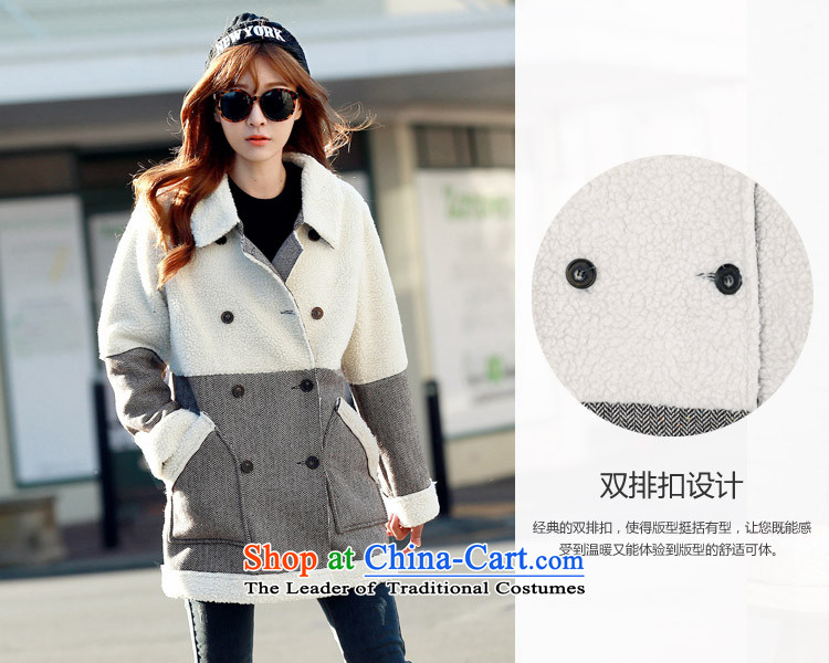 Korea has the Korean version of the Dag Hammarskjöld yi 2015 winter clothing new products in the women's long stitching straight jacket NJ5060?(2) gross m White M picture, prices, brand platters! The elections are supplied in the national character of distribution, so action, buy now enjoy more preferential! As soon as possible.