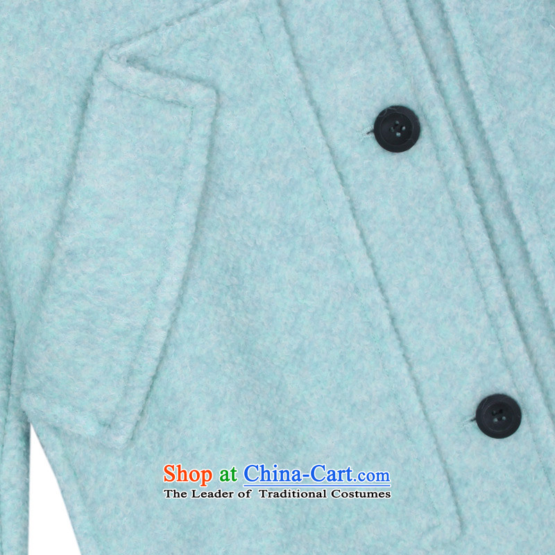 Korea has the Korean version of the Dag Hammarskjöld yi 2015 winter clothing in new women's long sleeve LU5043?(6) gross Blue M, Korea has Yi Homes , , , shopping on the Internet