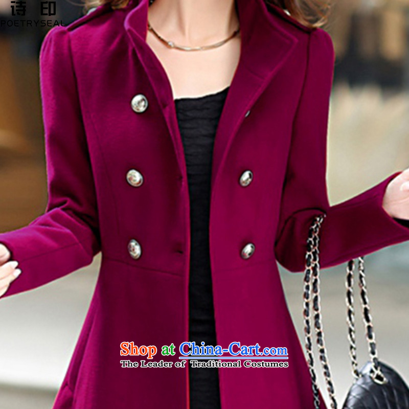 Poetry and India 2015 Fall/Winter Collections? a new coats of Sau San Korean Women's jacket a gross wine red cloak? (POETRYSEAL poems, L) , , , shopping on the Internet