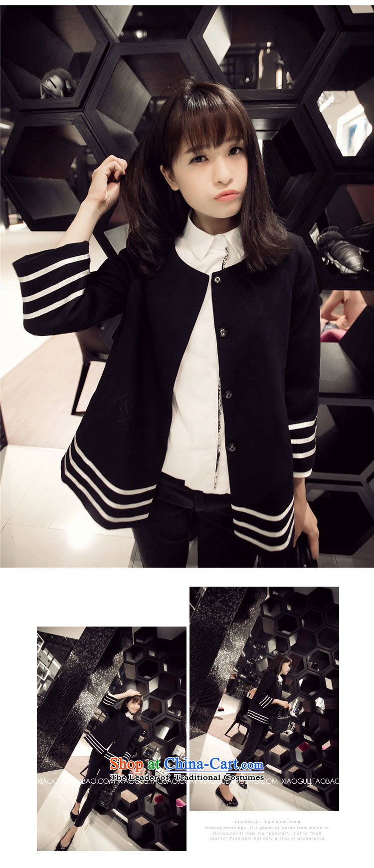 Hiv lemon autumn and winter 2015 replacing larger jacket thick mm new to xl Women Korean loose video thin stripes jacket coat small black large code thick sister XXXXL. picture, prices, brand platters! The elections are supplied in the national character of distribution, so action, buy now enjoy more preferential! As soon as possible.