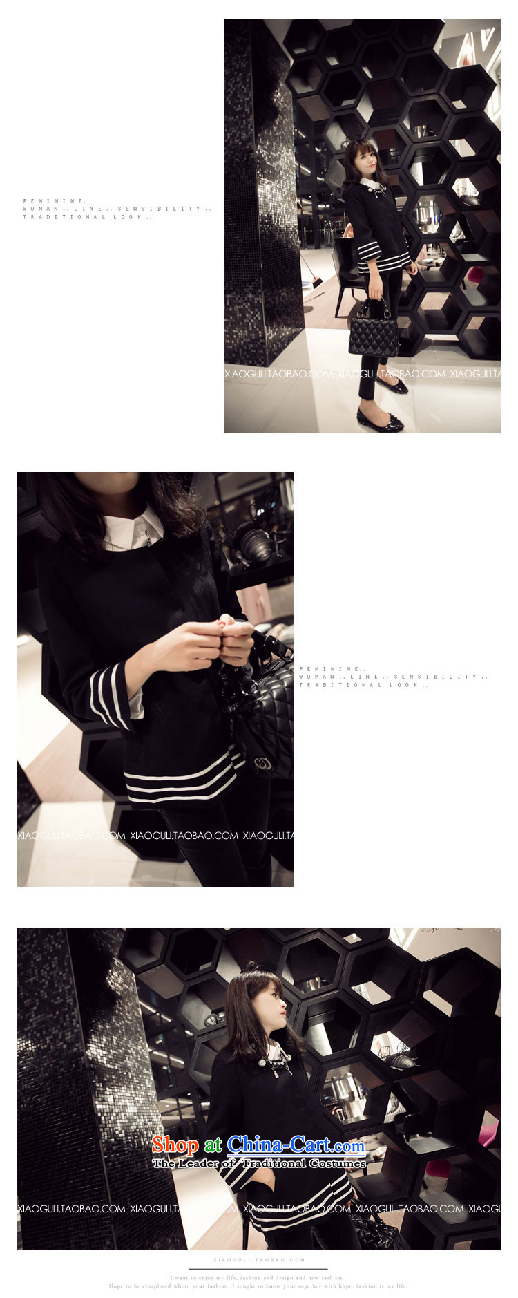 Hiv lemon autumn and winter 2015 replacing larger jacket thick mm new to xl Women Korean loose video thin stripes jacket coat small black large code thick sister XXXXL. picture, prices, brand platters! The elections are supplied in the national character of distribution, so action, buy now enjoy more preferential! As soon as possible.
