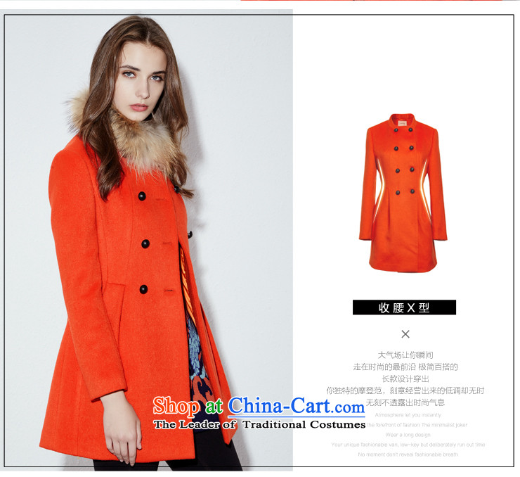 Hong Lai Ying 2015 winter clothing new look elegant round-neck collar double row is long hair? The blue coat 56 XS picture, prices, brand platters! The elections are supplied in the national character of distribution, so action, buy now enjoy more preferential! As soon as possible.