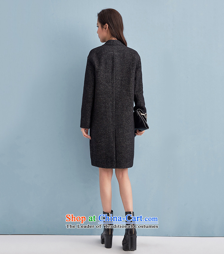 La Chapelle 2015 winter new one grain of detained for long, suit coats female black S relaxd picture, prices, brand platters! The elections are supplied in the national character of distribution, so action, buy now enjoy more preferential! As soon as possible.