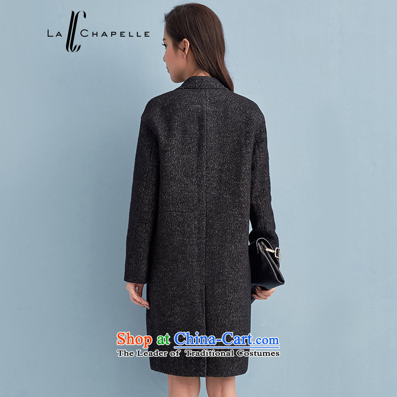 La Chapelle 2015 winter new one grain of detained for long, suit coats female black S,la relaxd chapelle,,, shopping on the Internet