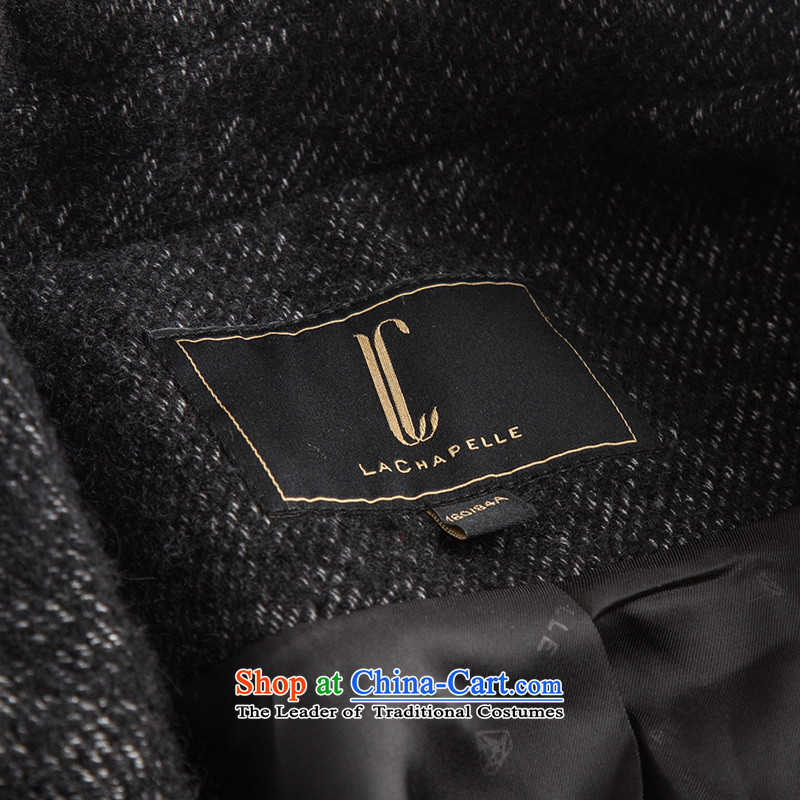 La Chapelle 2015 winter new one grain of detained for long, suit coats female black S,la relaxd chapelle,,, shopping on the Internet