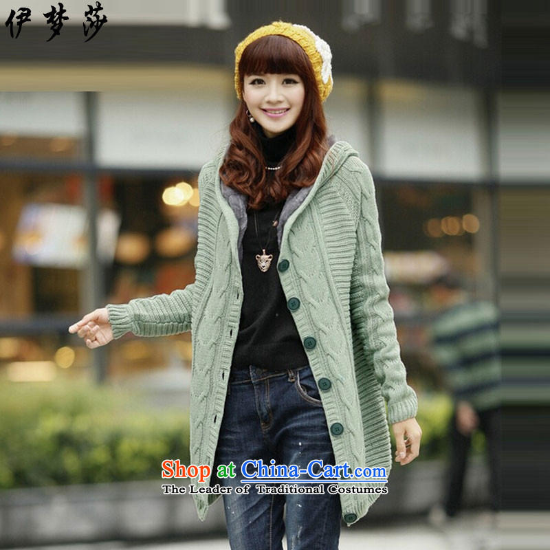 El dream sa 2015 autumn and winter new Korean wild plus lint-free thick twist cardigan sweater cap in Sau San long Sweater Knit-female white jacket are code, Dream Lisa (yimengsha) , , , shopping on the Internet