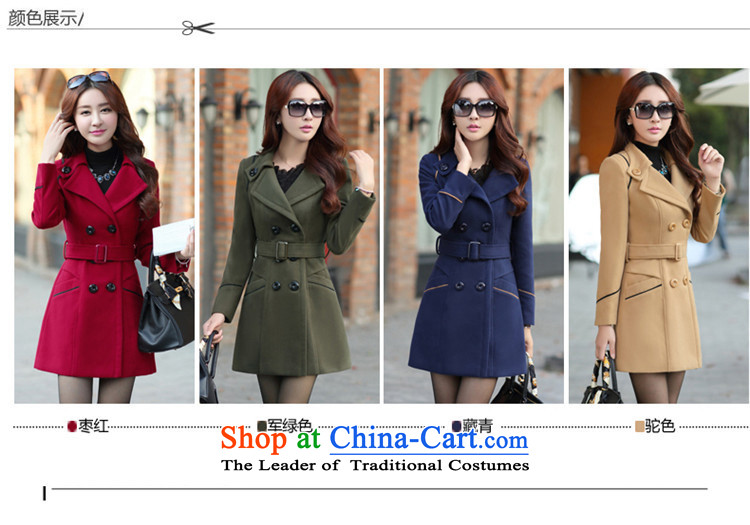 The autumn and winter jegesiman2015 new coats girl Won)? for the graphics in the Sau San long thin hair? 8858 wine red jacket coat L picture, prices, brand platters! The elections are supplied in the national character of distribution, so action, buy now enjoy more preferential! As soon as possible.