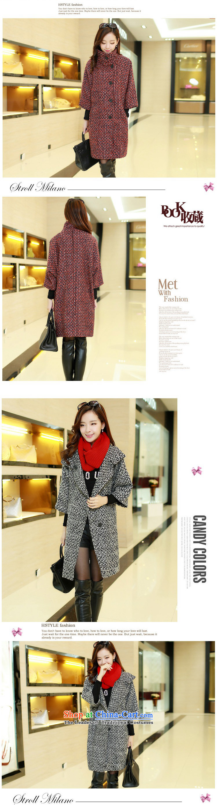 The Shing Hui autumn and winter load new larger women a jacket Korean smart casual relaxd video in the medium to long term, thin hair? coats female black and red HN23 L picture, prices, brand platters! The elections are supplied in the national character of distribution, so action, buy now enjoy more preferential! As soon as possible.