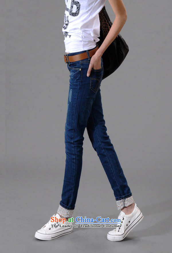 Elizabeth sub-2015 autumn and winter thick new to xl female jeans thick MM autumn and winter casual stitching elastic stylish blue 36 recommendations H2122 jeans weight 140-160 characters to the burden, the price and the brand image of Platters! The elections are supplied in the national character of distribution, so action, buy now enjoy more preferential! As soon as possible.