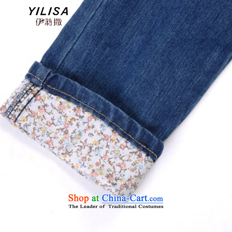 Elizabeth sub-2015 autumn and winter thick new to xl female jeans thick MM autumn and winter casual stitching elastic stylish blue 36 recommendations H2122 jeans weight 140-160 characters that Ms (YILISA sub-shopping on the Internet has been pressed.)