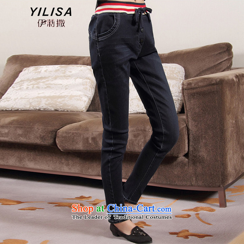 Ms 2015 sub-new to xl female jeans thick elastic waist and trendy MM wild loose video thin jeans female H6132 picture color 36 recommendations 140-160 characters that Ms (YILISA sub-shopping on the Internet has been pressed.)