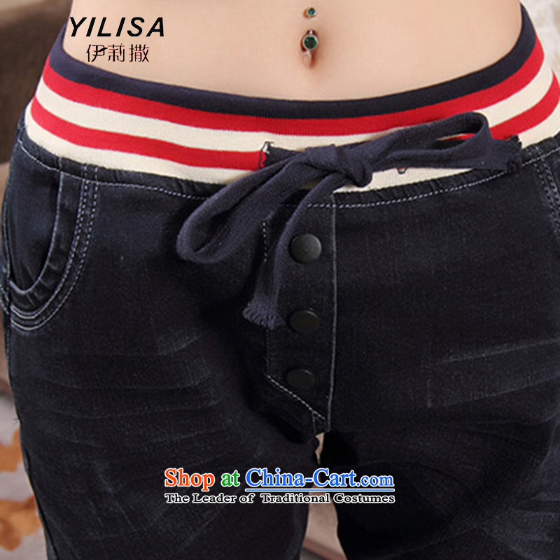 Ms 2015 sub-new to xl female jeans thick elastic waist and trendy MM wild loose video thin jeans female H6132 picture color 36 recommendations 140-160 characters that Ms (YILISA sub-shopping on the Internet has been pressed.)