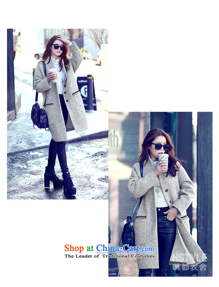 Korea has the Korean version of the Dag Hammarskjöld yi 2015 winter clothing in new women's long Straight Single Row clip hair?2 gray jacket EQ4415 S picture, prices, brand platters! The elections are supplied in the national character of distribution, so action, buy now enjoy more preferential! As soon as possible.