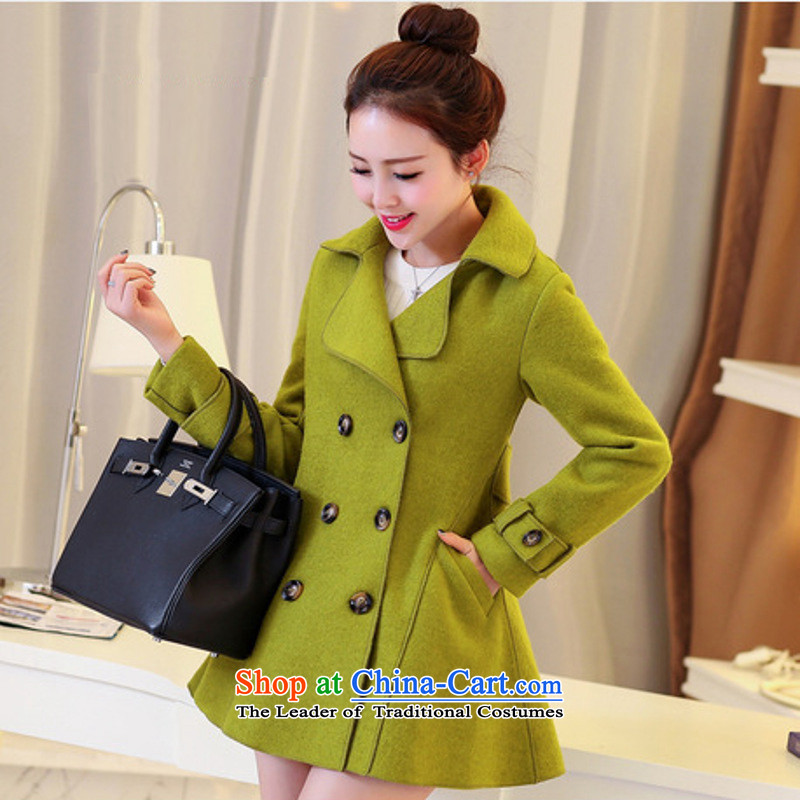 Sin has loaded the autumn and winter 2015 new Korean citizenry Sau San Solid Color cloak gross flows of female jacket coat? pink M sin has shopping on the Internet has been pressed.