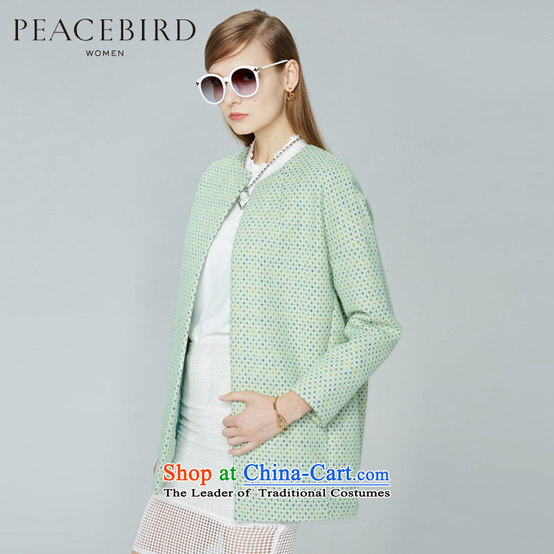 Women Peacebird 2015 winter clothing new products on the one hand a long coat A3AA44112 GREEN M PEACEBIRD shopping on the Internet has been pressed.