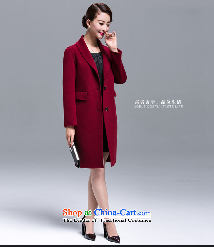 Gangan world autumn 2015 installed new two-sided a wool coat in the women's long sleeve female autumn gross? aubergine (pre-sale around 7 days shipment) XL Photo, prices, brand platters! The elections are supplied in the national character of distribution, so action, buy now enjoy more preferential! As soon as possible.
