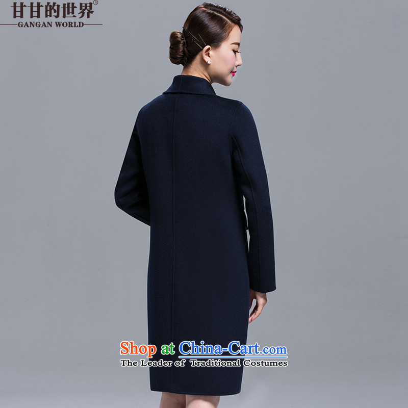 Gangan world autumn 2015 installed new two-sided a wool coat in the women's long sleeve female autumn gross? aubergine (pre-sale around 7 days shipment) XL, GANGAN WORLD (WORLD).... GANGAN shopping on the Internet