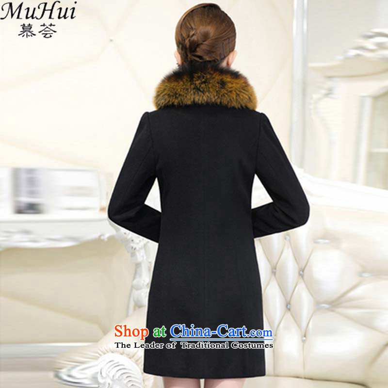 The aloe vera 2015 new autumn and winter large middle-aged women cashmere overcoat girl in gross? Long Fox for Sau San Mao Mao jacket girl mothers load? 725 Black XXXXL, the aloe vera muhui () , , , shopping on the Internet