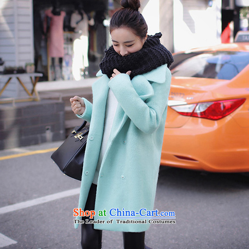 Silver Golebiowski gross? of autumn and winter coats women 2015 new Korean version of long jacket, dark thin snap Sau San video? coats female changing Law 4380 mint green M silver golebiowski shopping on the Internet has been pressed.
