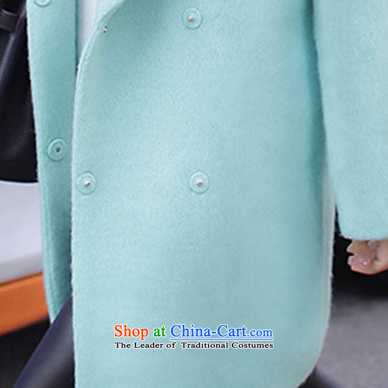 Silver Golebiowski gross? of autumn and winter coats women 2015 new Korean version of long jacket, dark thin snap Sau San video? coats female changing Law 4380 mint green M silver golebiowski shopping on the Internet has been pressed.