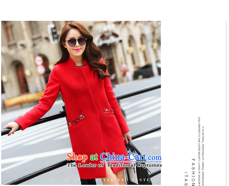 The Paradise 2015 winter new Korean fashion collar of Sau San single row clip hair red jacket S pictures?, prices, brand platters! The elections are supplied in the national character of distribution, so action, buy now enjoy more preferential! As soon as possible.