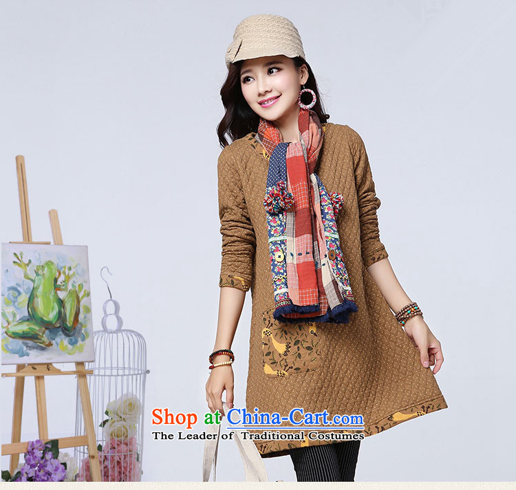 Arthur magic yi 2015 Autumn replacing large new long-sleeved blouses and dresses Korean Wave point plus cotton waffle. long skirt autumn RED M picture, prices, brand platters! The elections are supplied in the national character of distribution, so action, buy now enjoy more preferential! As soon as possible.