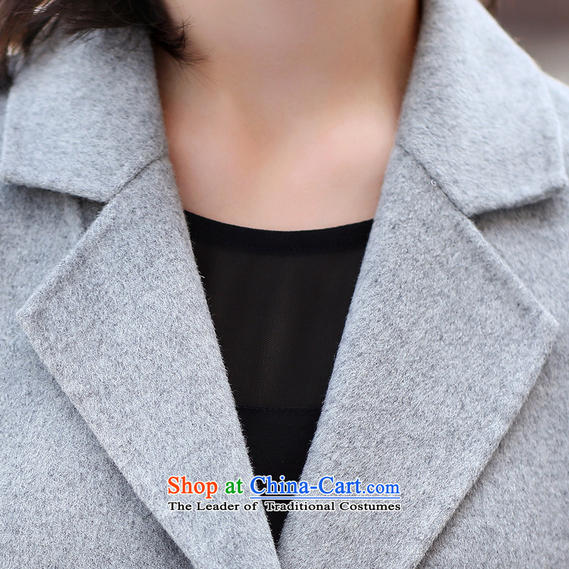 In the autumn of 2015, the new Pei woolen coats female Sau San? In long double-side gross estimated L, gray jacket? (lanpei Pei) , , , shopping on the Internet