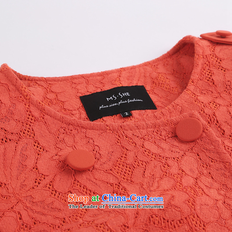 Msshe xl women 2015 new autumn replacing thick MM lace elegant, female wind jacket 10265 5XL, orange the Susan Carroll, Ms Elsie Leung Yee (MSSHE),,, shopping on the Internet