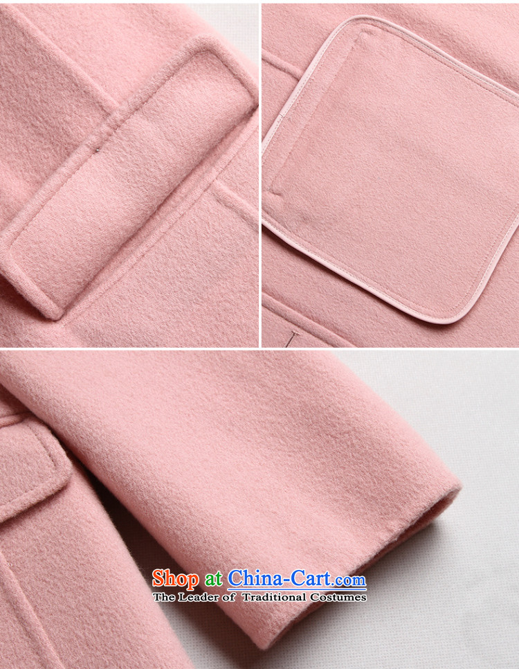 Estimated 2015 Autumn Load New Pei) manual two-sided woolen coat girl in this long candy colors? pink leather jacket L picture, prices, brand platters! The elections are supplied in the national character of distribution, so action, buy now enjoy more preferential! As soon as possible.