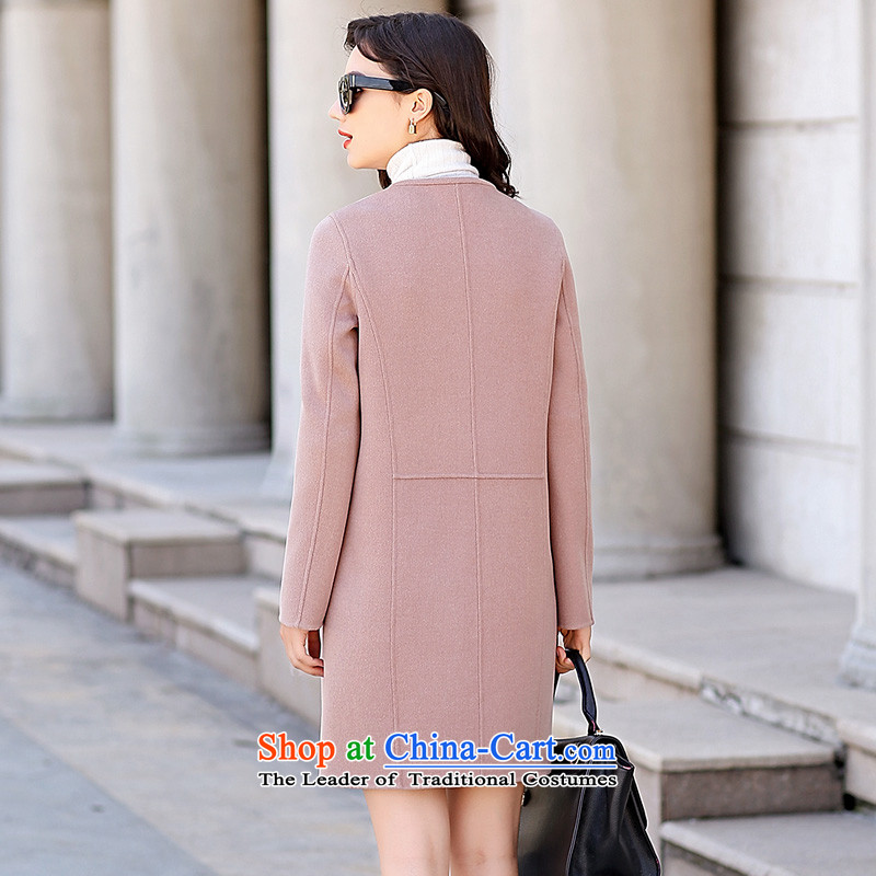 Estimated 2015 Autumn Load New Pei) manual two-sided woolen coat girl in this long candy colors? pink leather jacket , L Ho Pei (lanpei) , , , shopping on the Internet