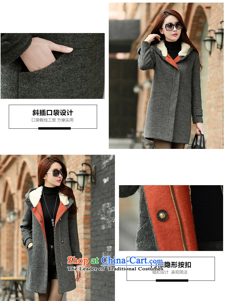 The coat can Princess Memnarch autumn 2015 new for women in the thick Korean long coats gross?? jacket female autumn MN88 GRAY   XL Photo, prices, brand platters! The elections are supplied in the national character of distribution, so action, buy now enjoy more preferential! As soon as possible.