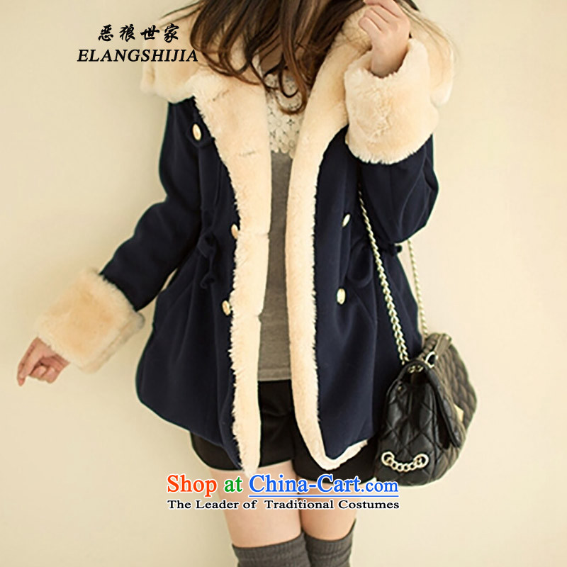Fierce Wolf saga of autumn and winter 2015 thickened the new multi-color Korean Sau San video thin double-Preppy Jacket coat? female gross 888 and Color M fierce wolf Saga (ELANGSHIJIA) , , , shopping on the Internet