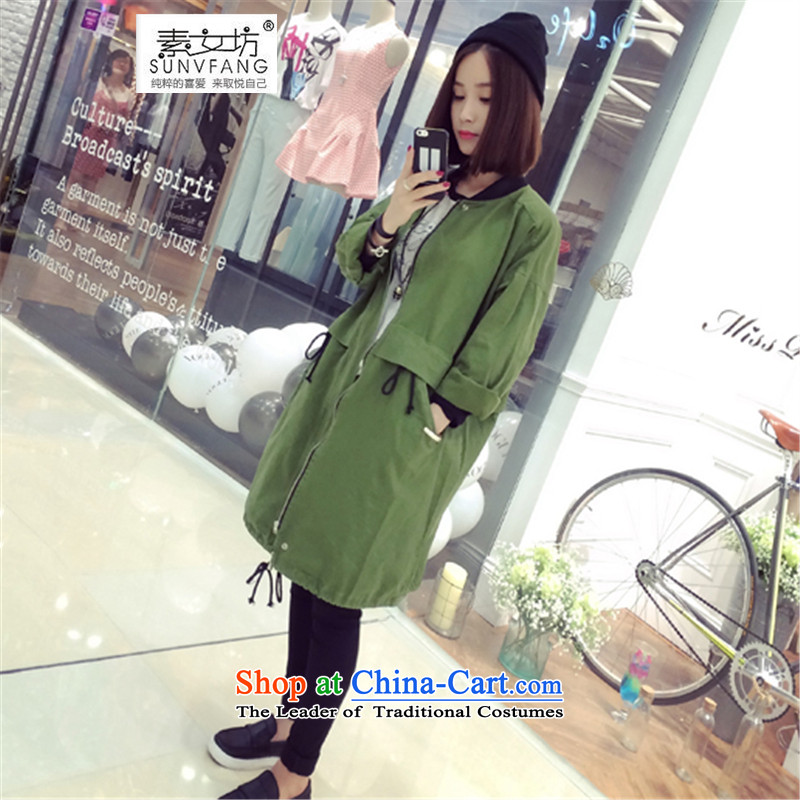 Motome Workshop 2015 autumn to load new women xl 200 catties thick MM thick sister loose video jacket in thin Long Hoodie 9177 Army Green 5XL recommended weight, 180-215 Motome Fong (SUNVFANG) , , , shopping on the Internet