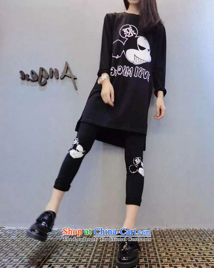 Sophie 2015 Autumn, left western xl female thick mm very casual video thin stamp sweater cartoon trousers sportswear 200 catties better wearing black XXL120-140 catty picture, prices, brand platters! The elections are supplied in the national character of distribution, so action, buy now enjoy more preferential! As soon as possible.